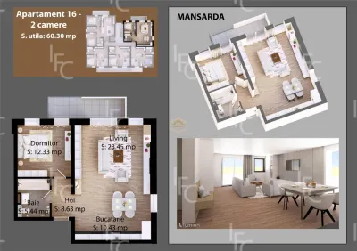 Apartamente Noi cu 2 camere | Careiului - foto 20