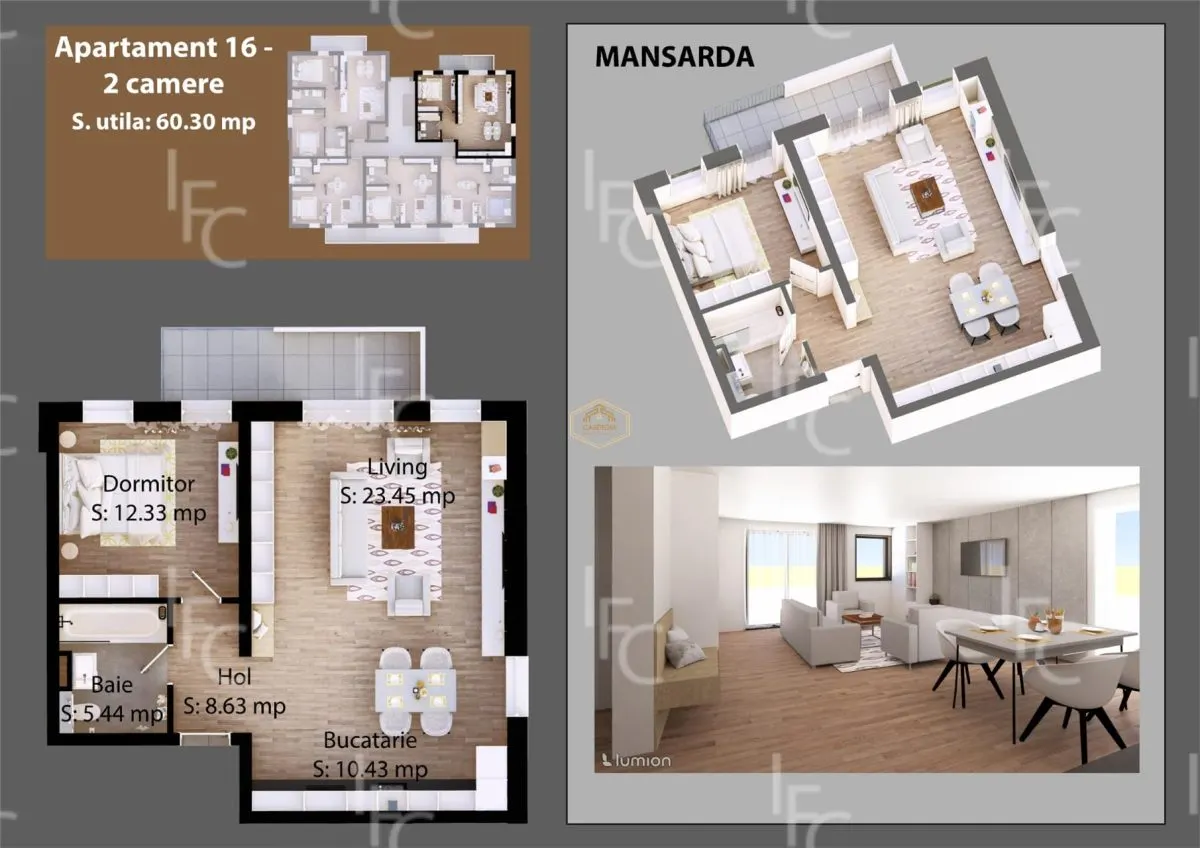 Apartamente Noi cu 2 camere | Careiului - foto 20