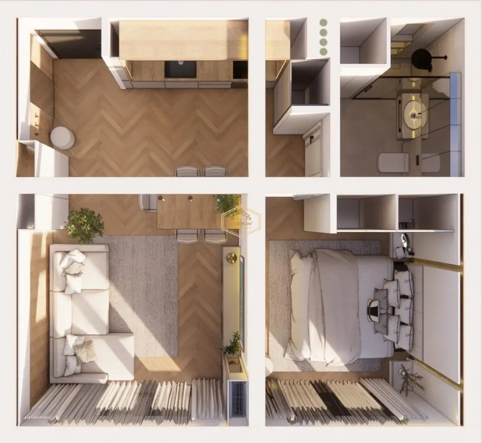 Apartament cu 2 camere | Ansamblu rezidential Nou | Strada Careiului - foto 17