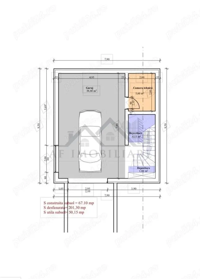 C.A.Rosetti cu Autorizatie De Constructie pentru vila D+P+E 210mp teren 451mp - foto 6