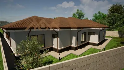 Casa la rosu  pe un nivel cu 8 ari de teren, in Tautii Magheraus - foto 3