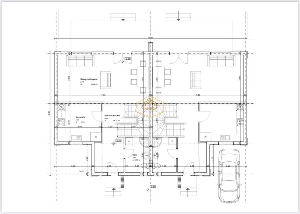 Duplex cu 4 camere | Teren 280 mp | Micro 17 - foto 16