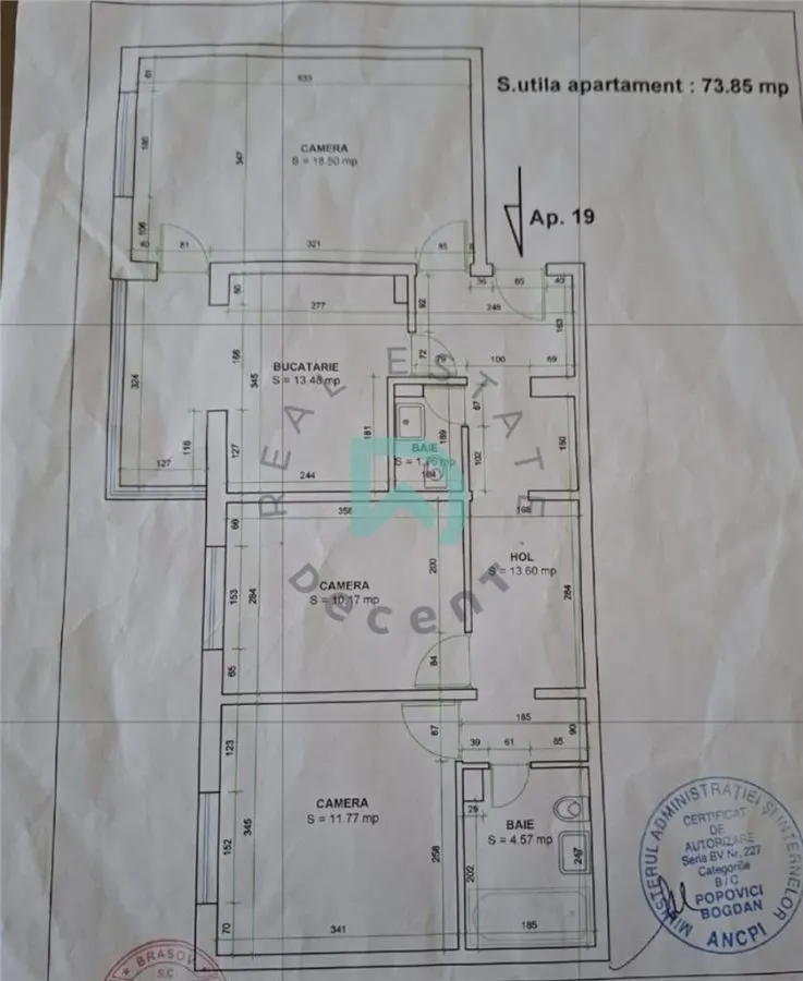 Apartament  3 camere, 74 mp, Triaj - foto 14