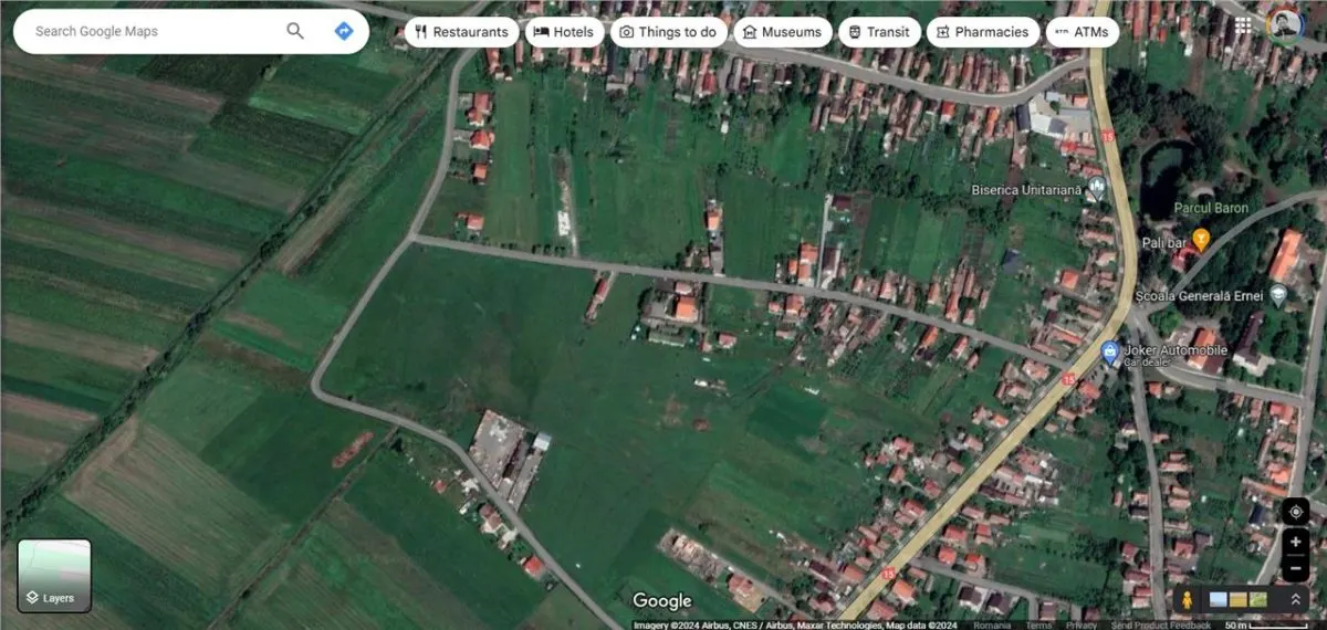 Teren intravila drept, loc de casa , 1300 mp Ernei,  Mures, zona linistita - foto 2