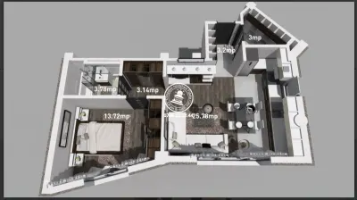 Apartament 2 camere de vanzare, Baroque Residence Bucium - foto 1