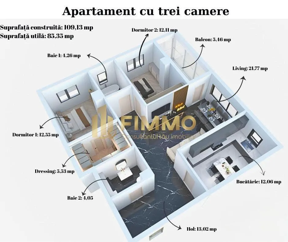 Apartament 3 Camere | 109 mpt | Avans 20% | Suceava | ID:1642 - foto 1