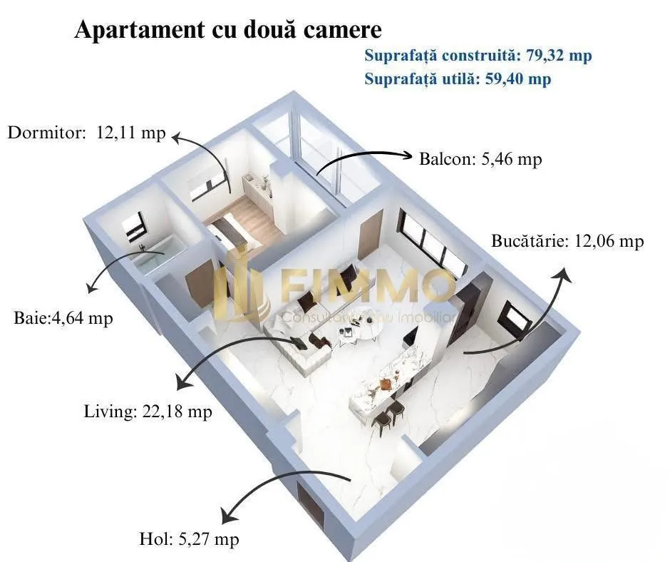 Apartament 2 Camere | complex nou | 79 mpt | Avans 20% | Suceava | ID:1640 - foto 2