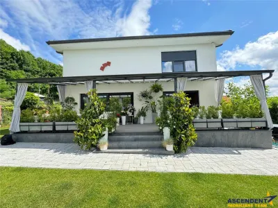 FILM & Tur LIVE!Vila cu arhitectura selecta,intr- o eleganta oaza de liniste - foto 17