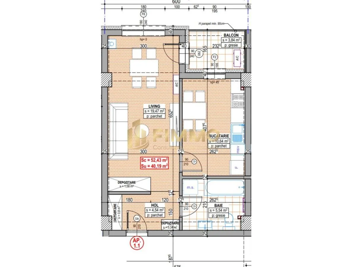 Garsoniere de vanzare | 40mp | Bloc nou | Traian Vuia | ID:1559 - foto 3