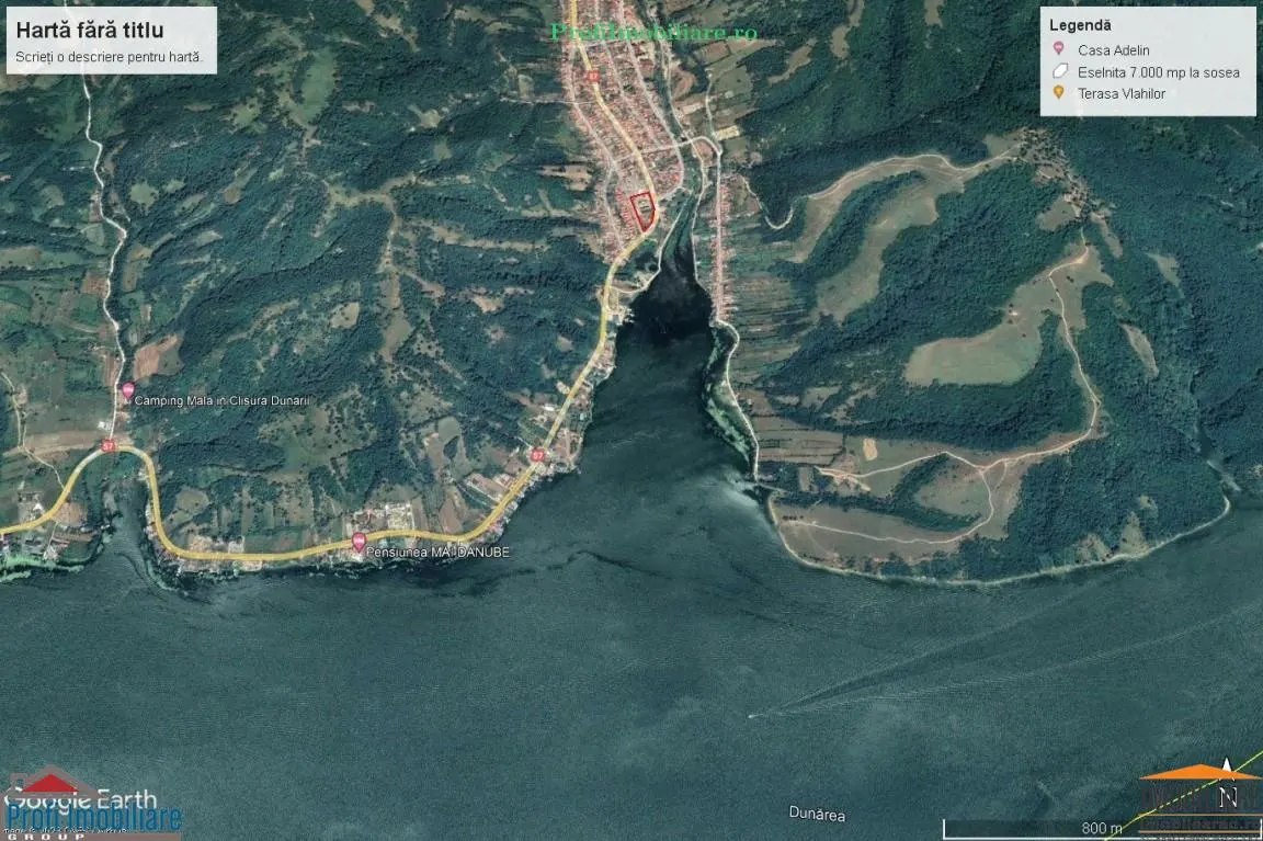 Teren 7.000mp intravilan construibil, front 160ml DN57- Eselnita, la Dunare - foto 2