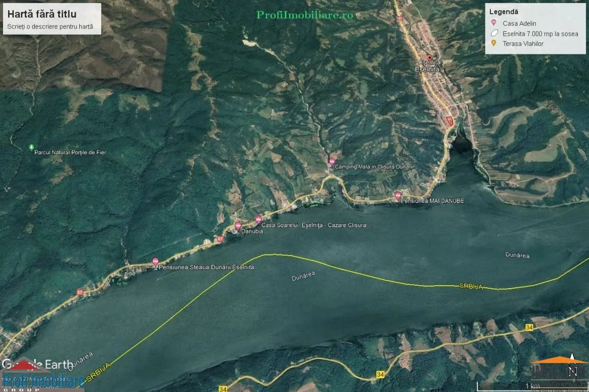 Teren 7.000mp intravilan construibil, front 160ml DN57- Eselnita, la Dunare - foto 5
