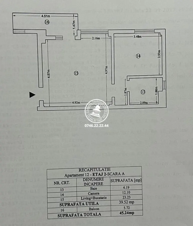 Apartament 2 camere  de vanzare  Bucium - foto 13