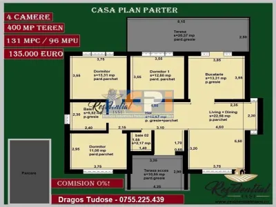 De vanzare casa plan parter, 4 camere, 2 bai, teren 400 mp, Vorovesti, 900 m de rond autobuz - foto 23
