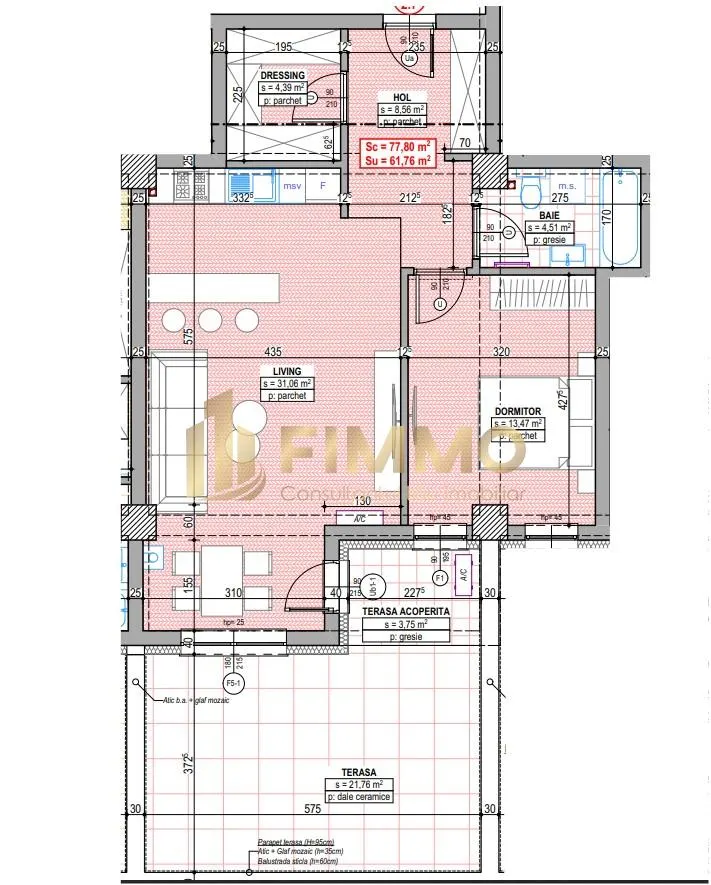 Apartamente 2 cam | 62mp | Terasa 22mp  | Traian Vuia | ID:1171 - foto 2