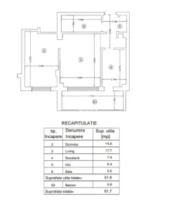 Apartament 3 camere  de vanzare Iasi Aroneanu, Sorogari, - foto 17