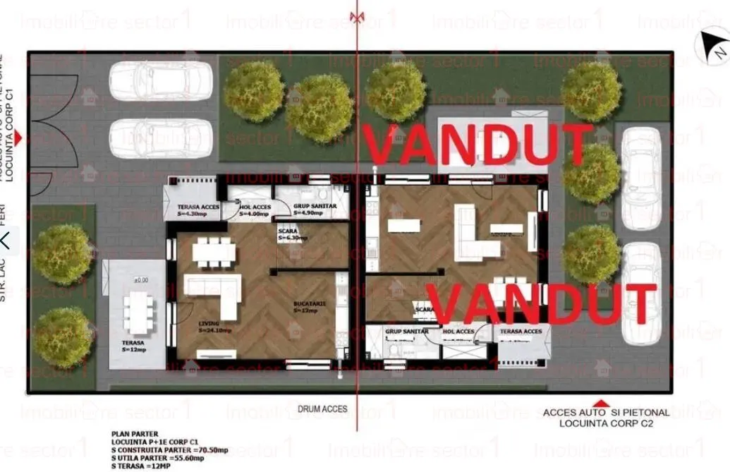 Vila de vanzare P+1 in proximitatea Parcului Dendrologic Chitila si a Padurii Mogosoaia, pret unitate 278000 + tva euro - foto 5