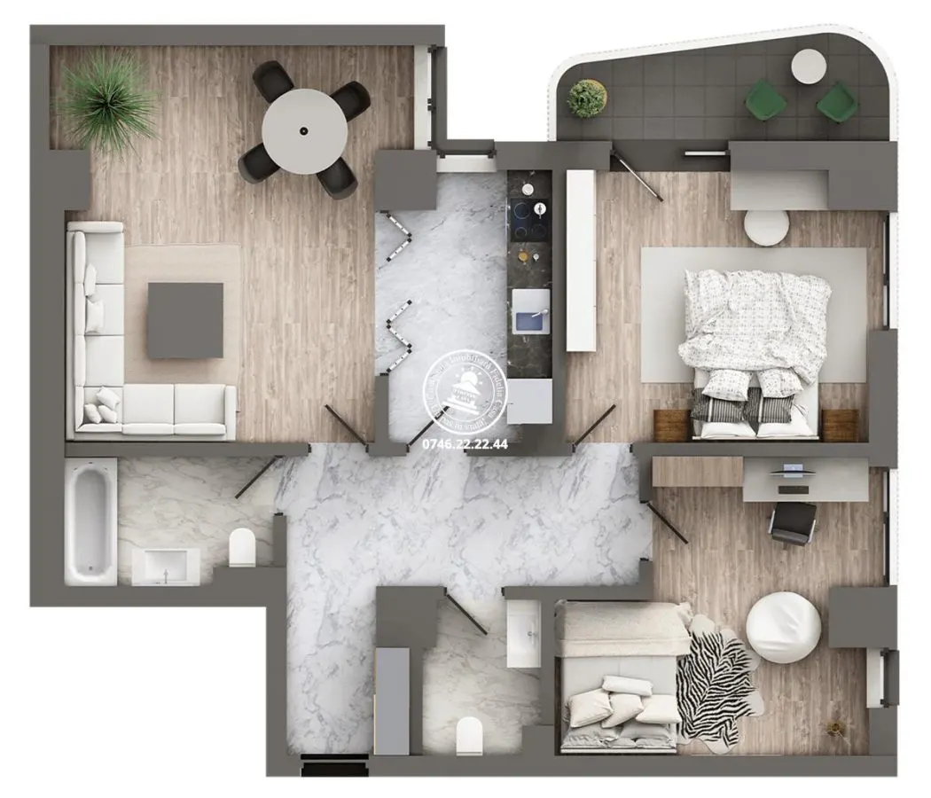 Apartament Nou 3 camere  de vanzare  Galata, - foto 3