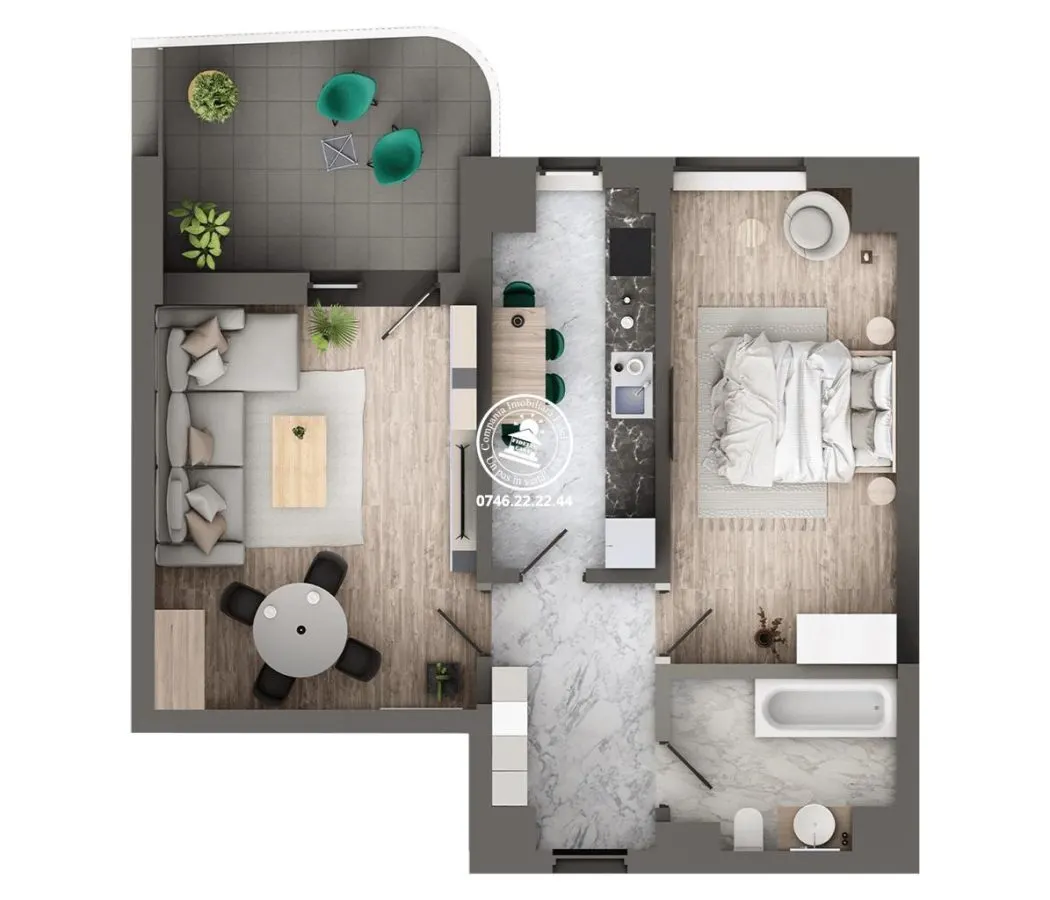 Apartament Nou 2 camere  de vanzare  Galata, - foto 2