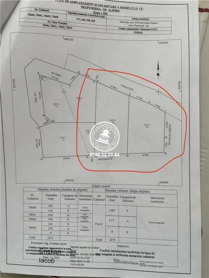 Teren pentru constructii case  de vanzare Iasi, Lunca Cetatuii, - foto 1