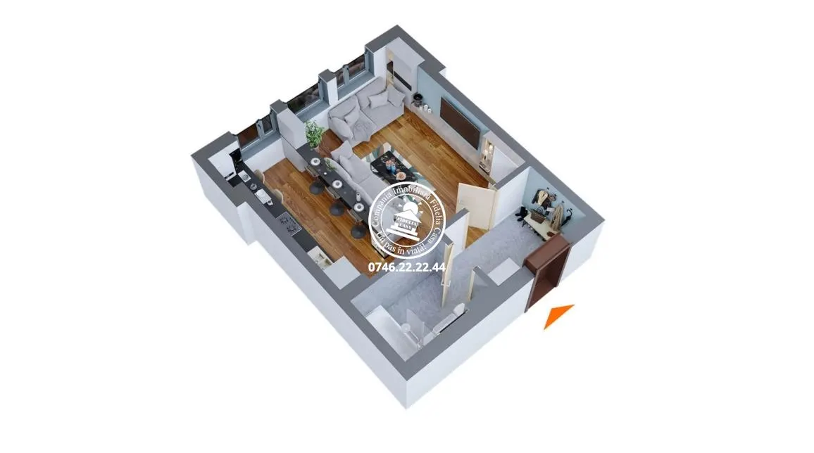 Apartament Nou 1 camere  de vanzare  Dacia, - foto 7