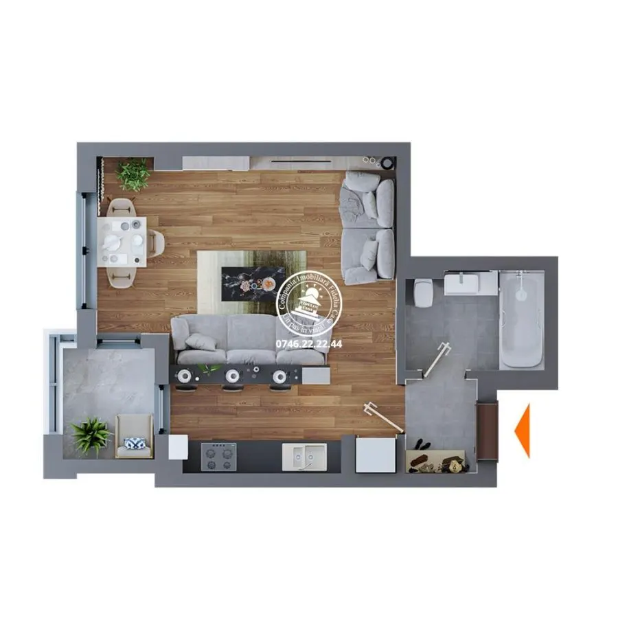 Apartament 1 camera  de vanzare  Dacia, - foto 12