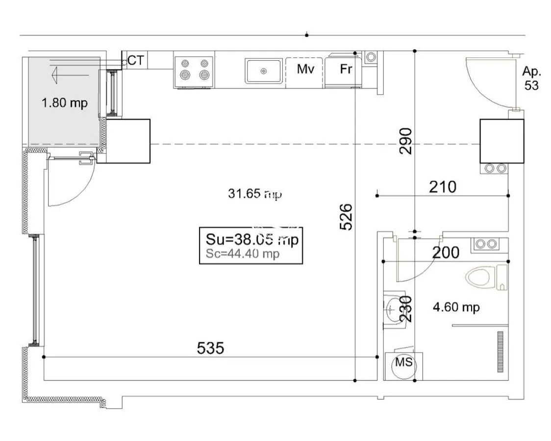 Apartament 1 camera  de vanzare  Centru, - foto 9