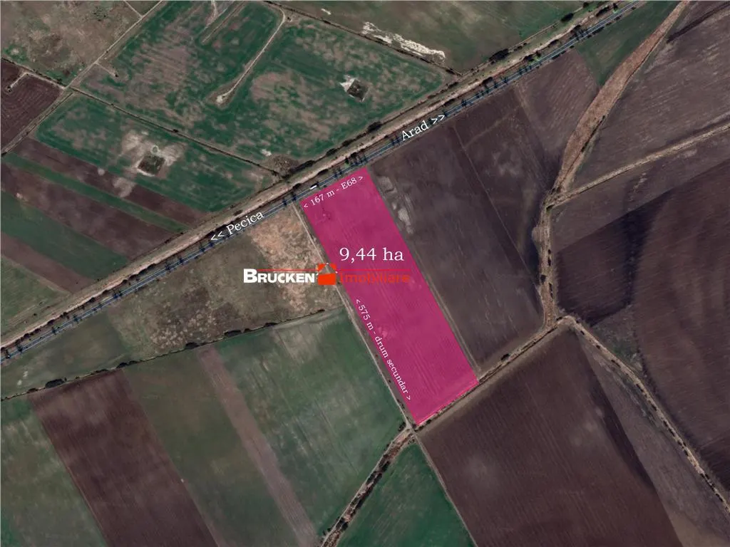 TEREN CU POTENTIAL INDUSTRIAL/ SERVICII | 9,44 HA | ARAD, PECICA - foto 1