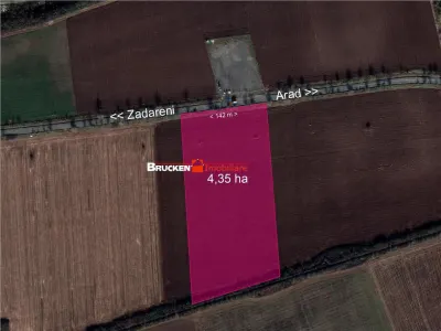 TEREN CU POTENTIAL INDUSTRIAL | 4,35 HA | ARAD, ZADARENI - Arad