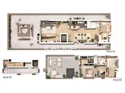 Apartament 2 niveluri I 4 camere I 125.56 mp I terasa 151 mp  I  zona Parcului Central - foto 2