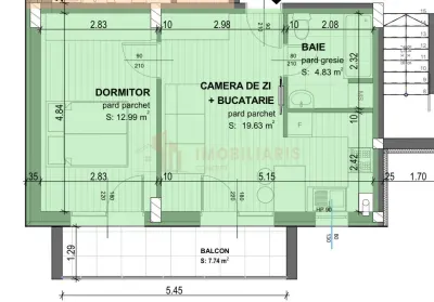 Apartament 2 camere finisat, in zona Marul de Aur, cartier rezidential - foto 7