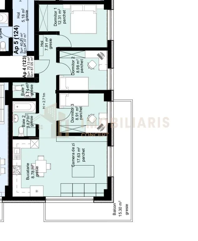 Apartament 4 camere, zona Centrala, Unirii - foto 4