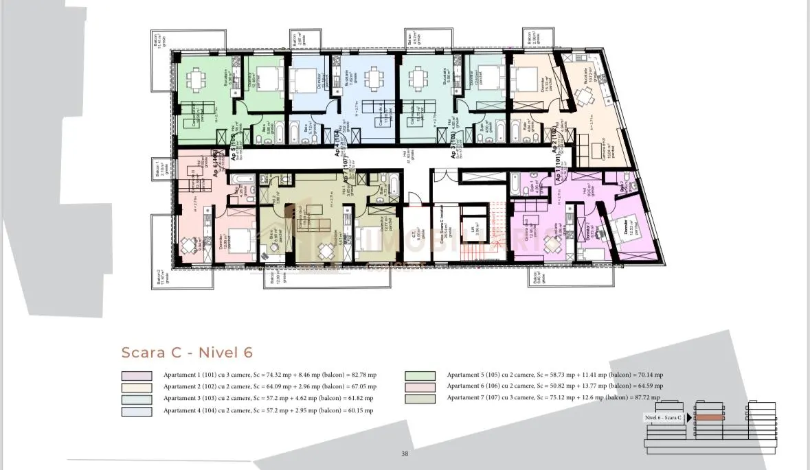 Apartament 2 camere, zona Centrala, Unirii - foto 3
