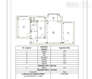 REZERVAT! Apartament de vanzare 3 camere cu pivnita mare, Astra, Brasov - foto 4