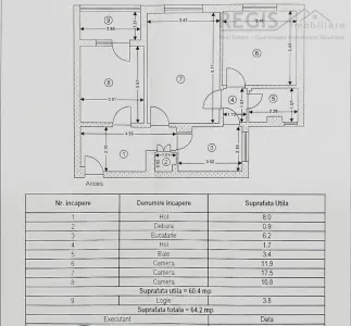 Apartament 3 camere luminos cu boxa Calea Bucuresti - foto 1