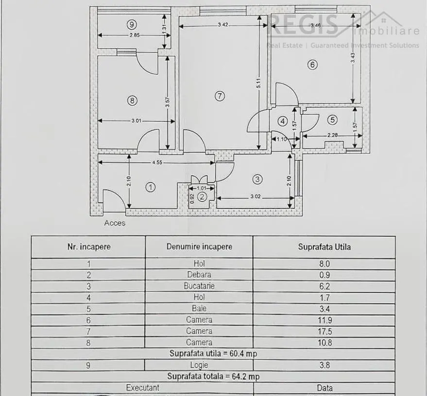 Apartament 3 camere luminos cu boxa Calea Bucuresti - foto 1