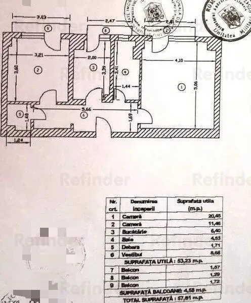 Apartament 2 camere 58 mp | decomandat | vedere pe fata | nemobilat | 3 balcoane | Bd Decebal - P-ta Alba Iulia | - foto 8