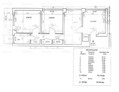 Vanzare apartament 3 camere | Piata Iancului metrou | centrala proprie | etaj 3/10 | mobilat si utilat | 67mp utili | - foto 12