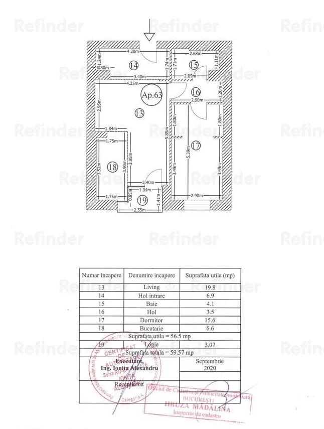 vanzare apartament lux 2 camere | Barbu Vacarescu | 60mp utili | etaj 7 | mobilat, utilat, loc parcare subteran | - foto 11