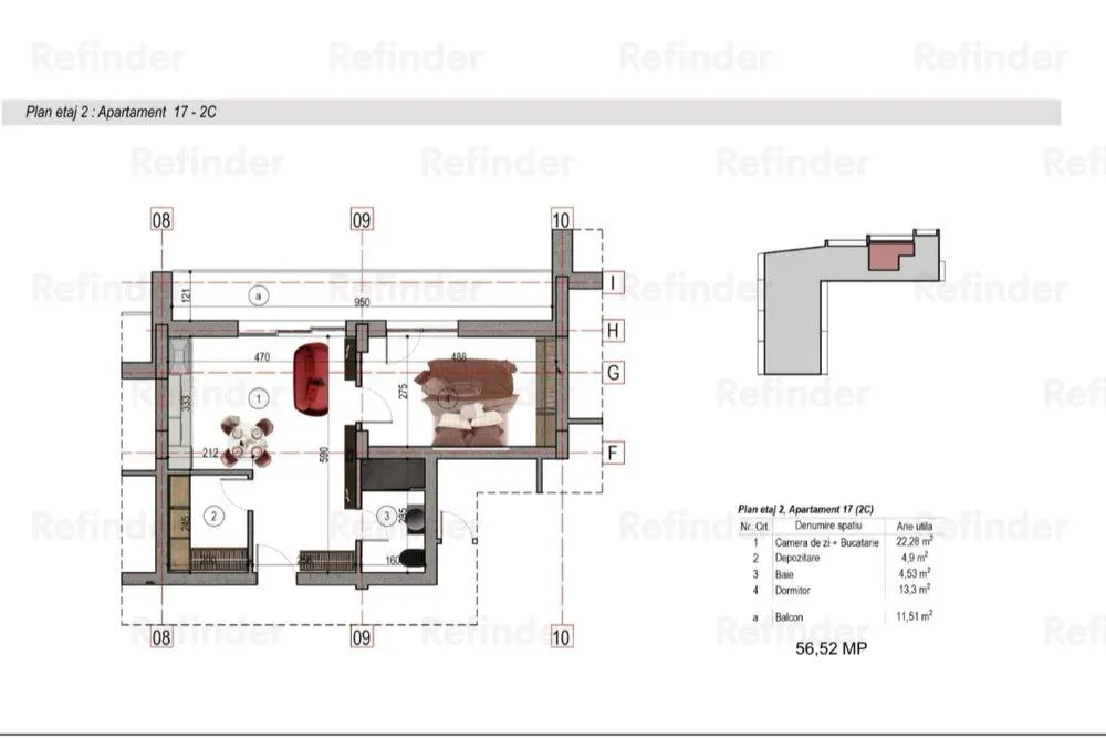 vanzare apartament 2 camere,  Nicolae Grigorescu, bloc 2025 in constructie,  etaj 1/3, decomandat, 52 mp utili, balcon, finisaje premium. - foto 13