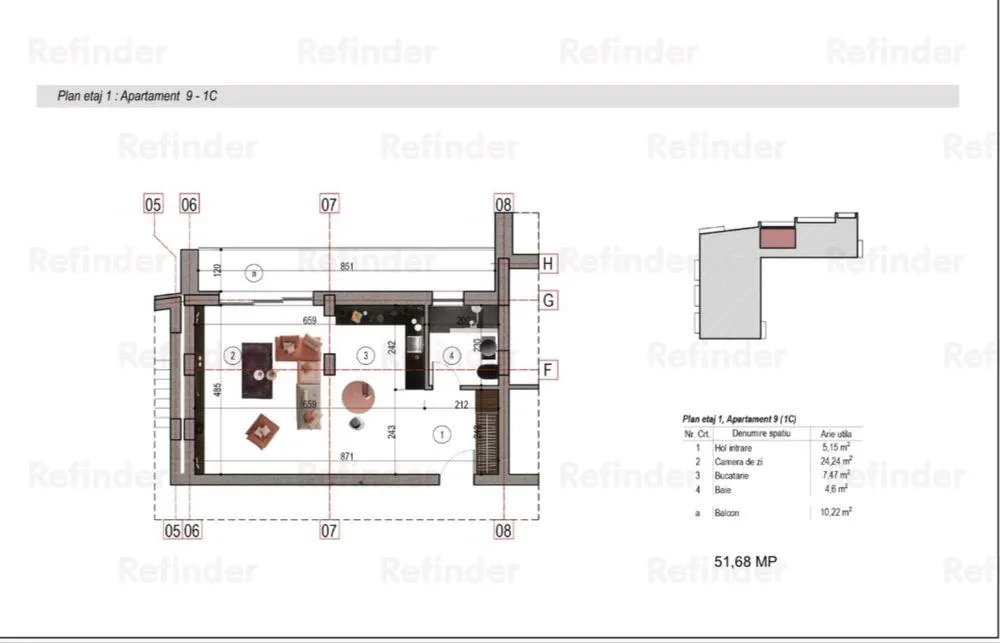 vanzare apartament 2 camere,  Nicolae Grigorescu, bloc 2025 in constructie,  etaj 1/3, decomandat, 52 mp utili, balcon, finisaje premium. - foto 16