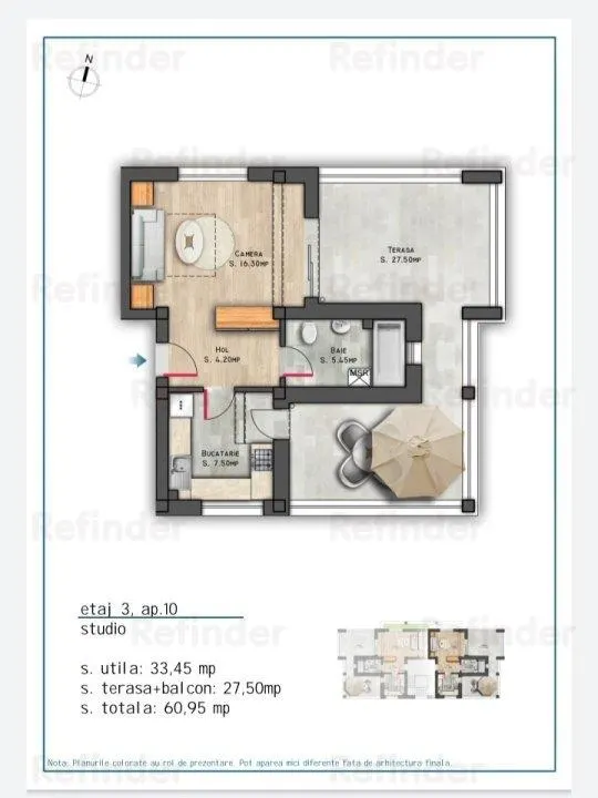 vanzare apartament 2 camere,  Nicolae Grigorescu, bloc 2025 in constructie,  etaj 1/3, decomandat, 52 mp utili, balcon, finisaje premium. - foto 7
