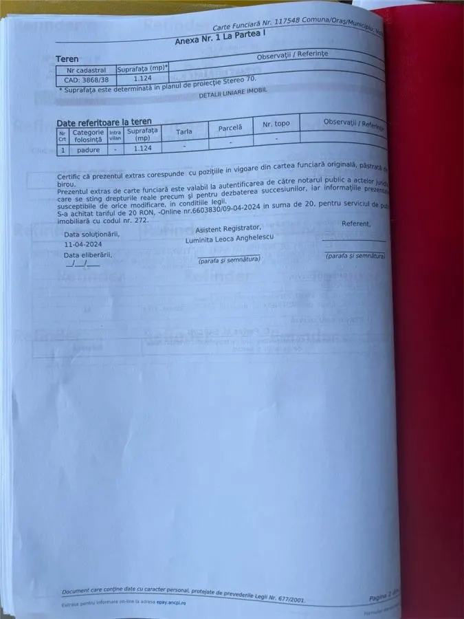 Vanzare teren Voluntari | padure | 1124mp | drum de acces | posibilitate construire casa | - foto 5