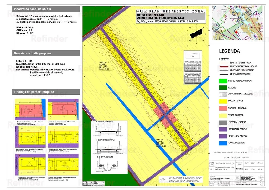 VANZARE TEREN INTRAVILAN  | BUFTEA | loturi pt case de 500 mp ( ultimile disponibile )| din str Fagaras pana la padure | certificat de urbanism | - foto 4