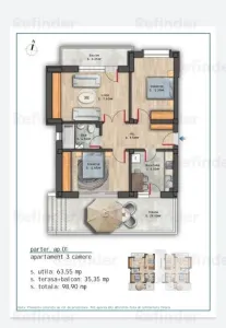 vanzare apartament 2 camere,  metrou Nicolae Grigorescu, bloc 2025 in constructie, etaj 1/3, decomandat, 52 mp utili, balcon - foto 12