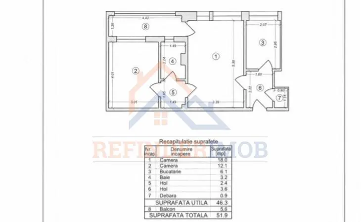 Vanzare apartament 2 camere zona Uverturi - Complex Sir - foto 2