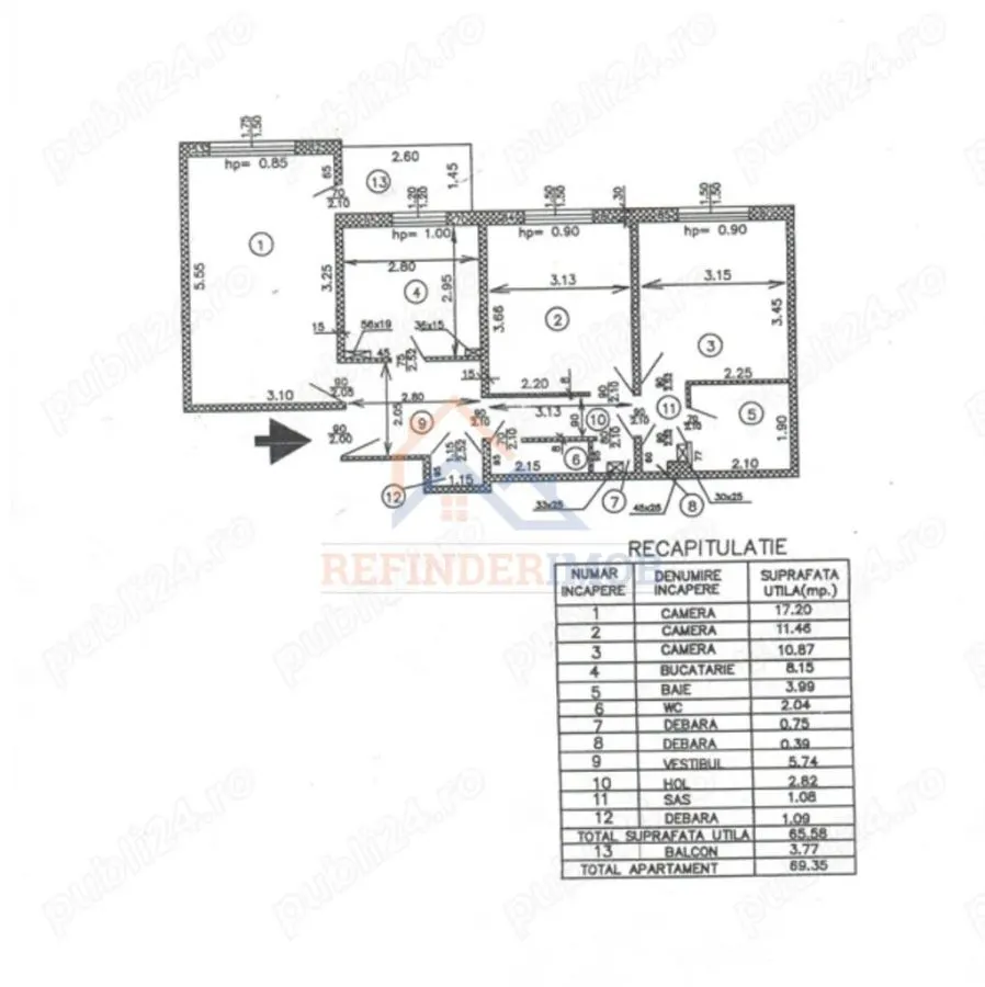 Vanzare apartament 3 camere zona Gorjului - - foto 5