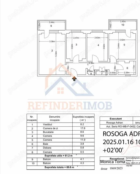 Apartament de Vanzare 3 camere Teius - foto 7