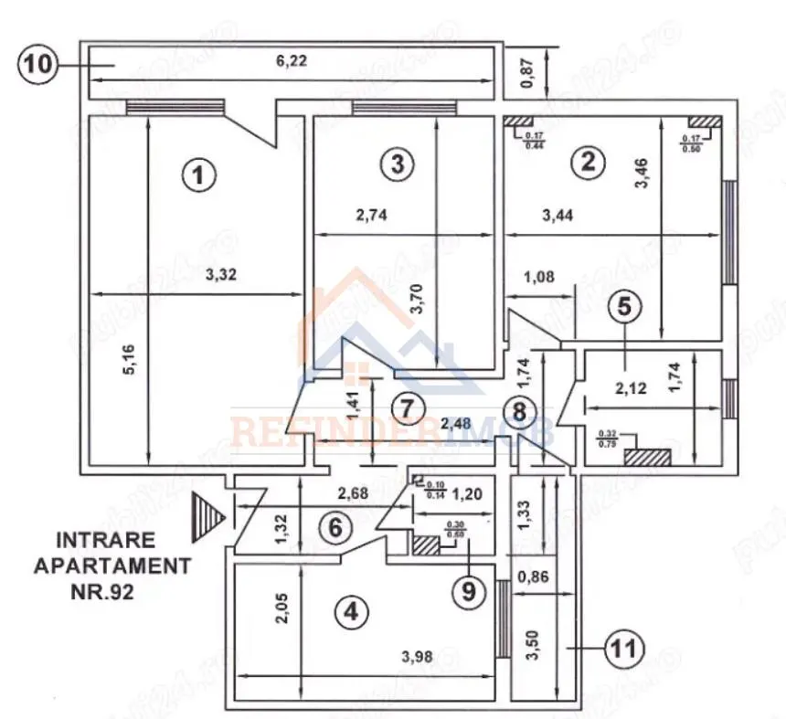 Apartament 3 camere decomandat Rahova - foto 8