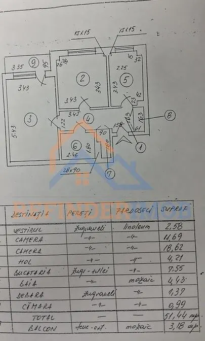 Vanzare apartament 2 camere etaj 2 bloc reabilitat Rahova - Nasaud - foto 7