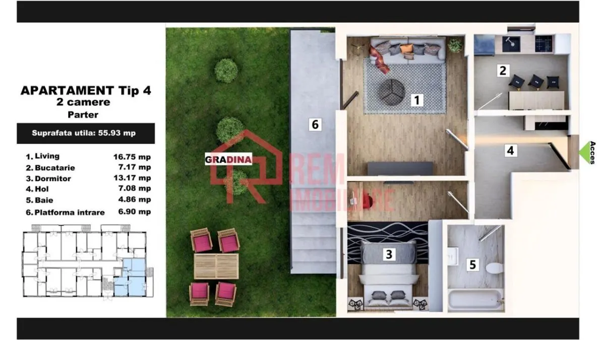 Vanzare apartament 2 camere + gradina 115 mp, bloc 2024, Dobroesti, Fundeni, Str Piersicului - foto 15